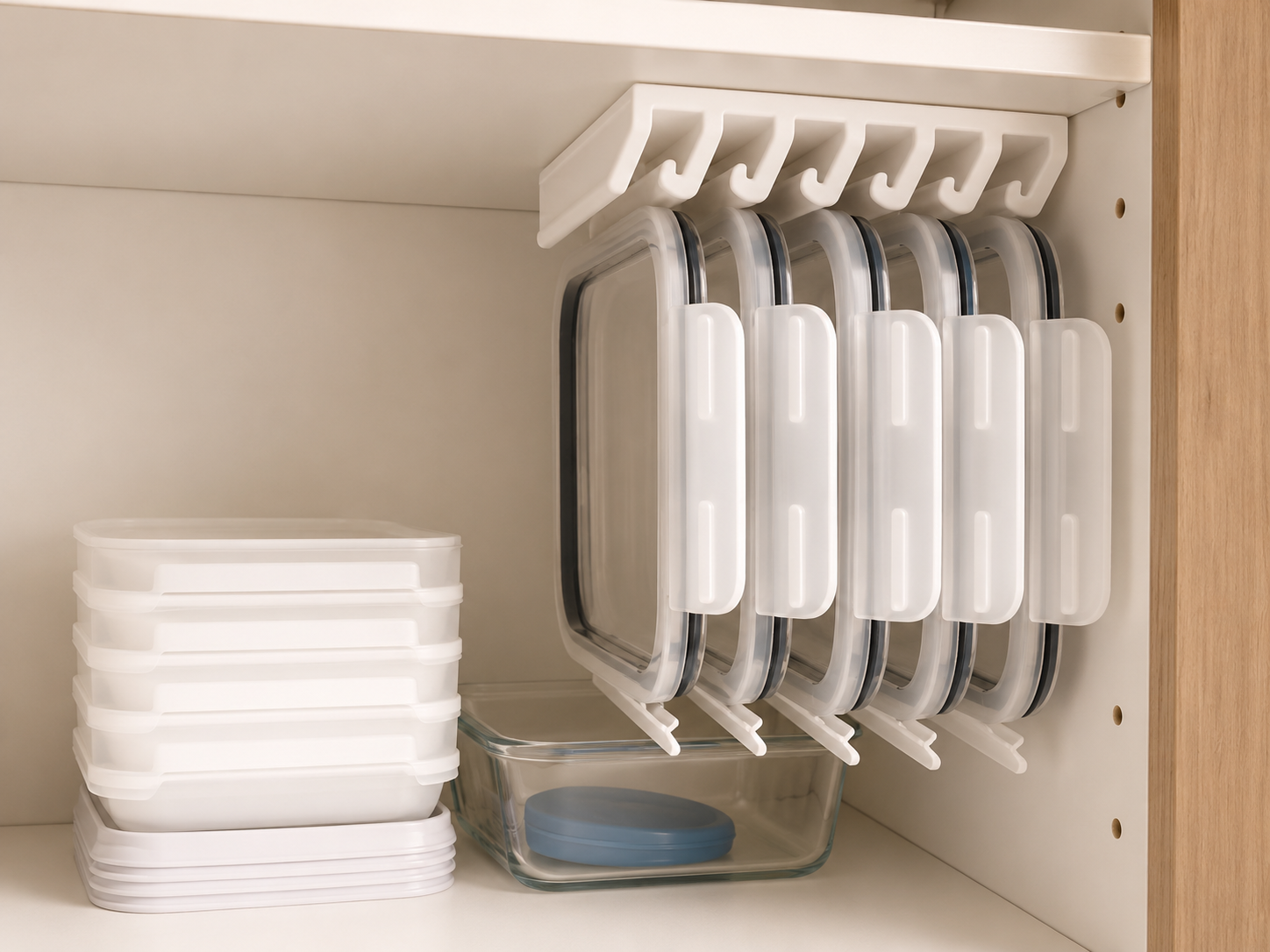 LidLoft 6-Slot Under-Shelf Lid Organizer