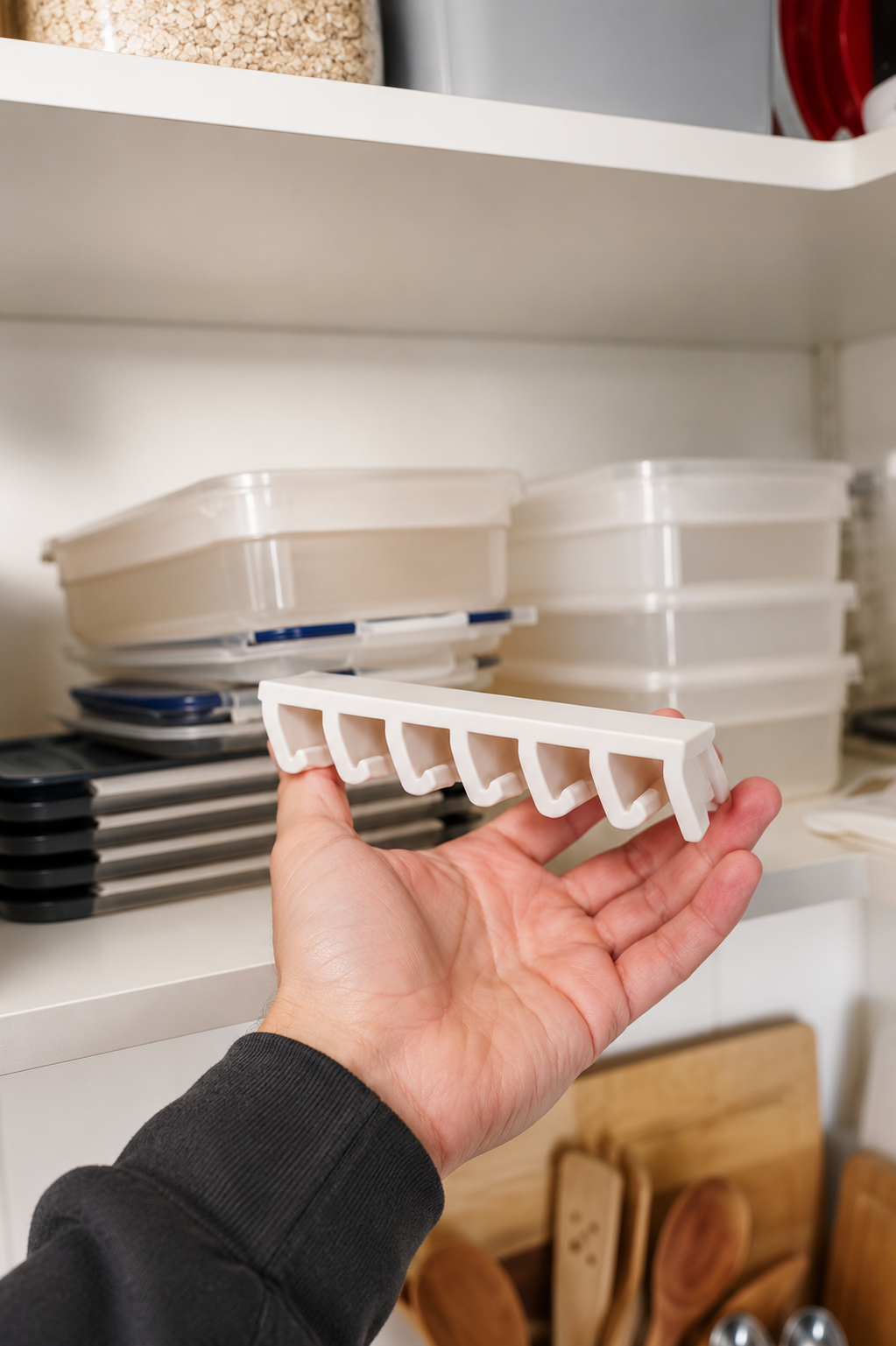 LidLoft 6-Slot Under-Shelf Lid Organizer