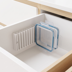 LidLoft Whole-Kitchen Set 10-Slot mounted on a drawer wall holding lids