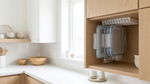 Kitchen cabinet with LidLoft organizer keeping every container lid visible and easy to grab